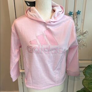 NEW Adidas Kids Light Pink Hoodie- Size Kids 7/8- Adidas Kids sweatshirt